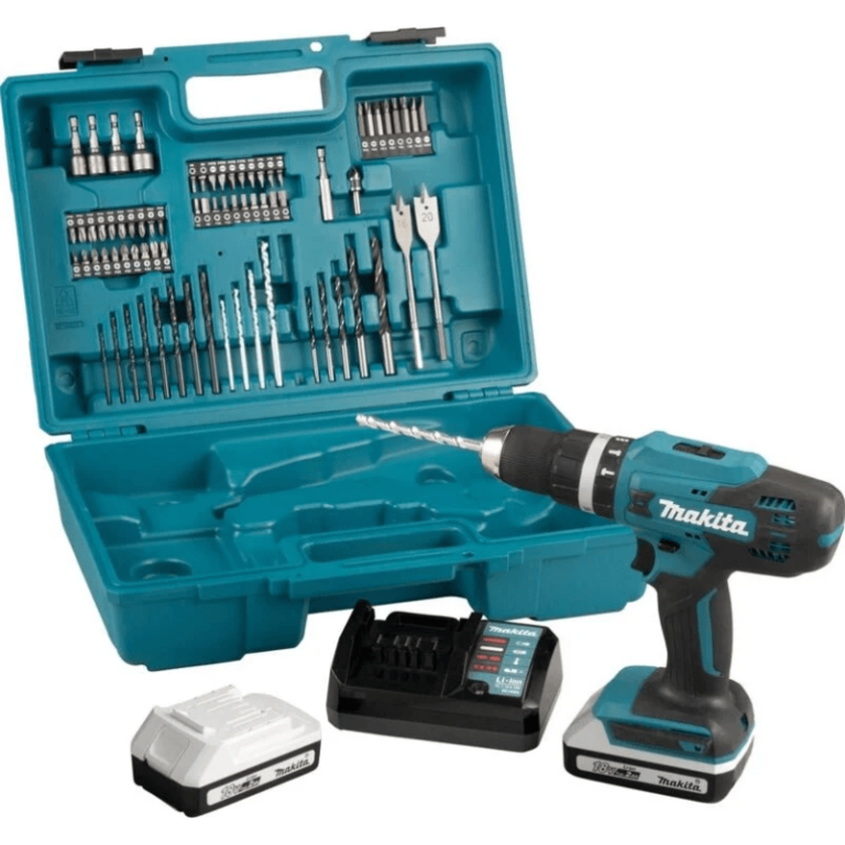 Coffret d'une Perceuse-visseuse avec accessoires de la marque Makita - Coloris Bleu