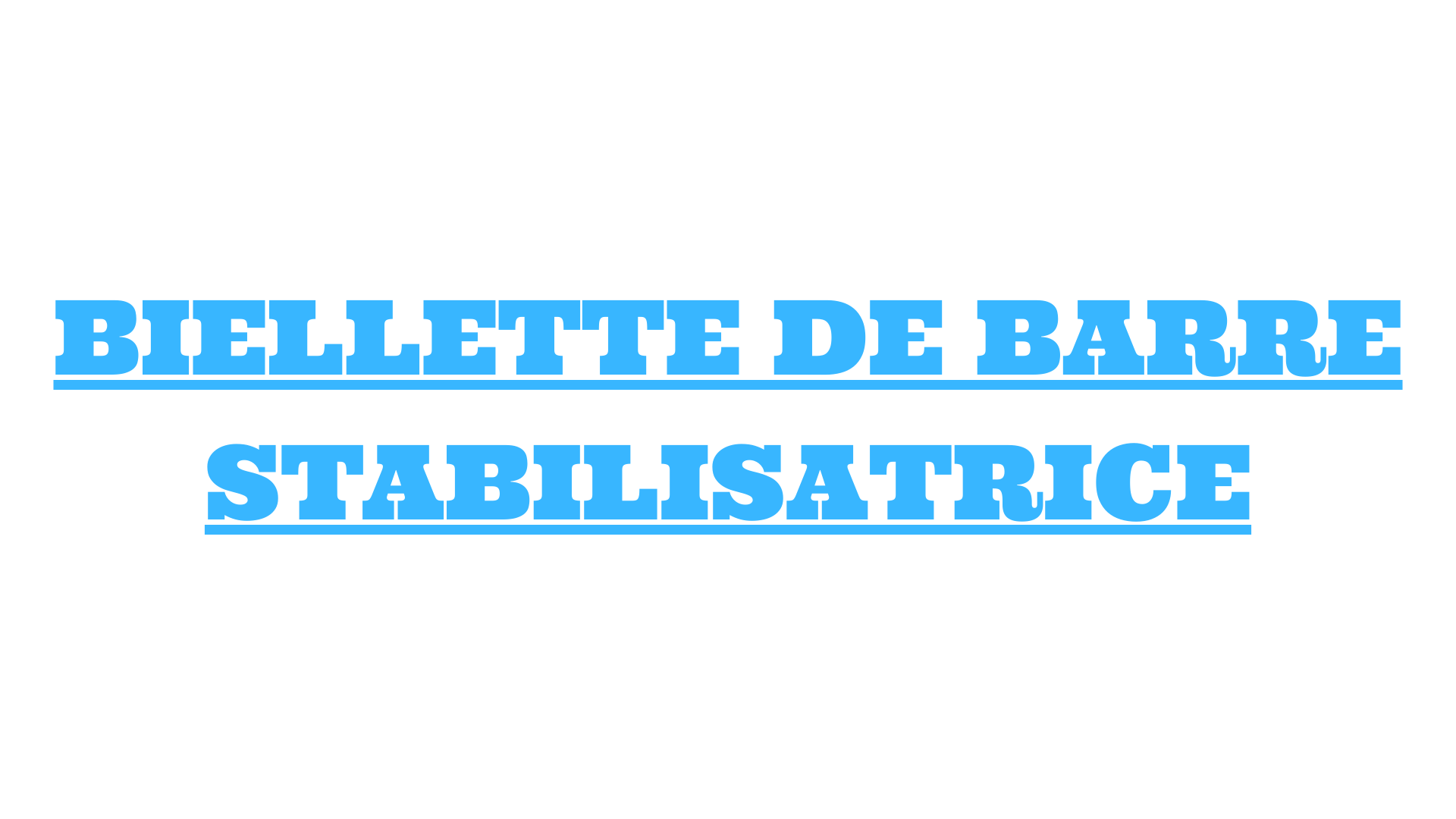 BIELLETTE DE BARRE STABILISATRICE