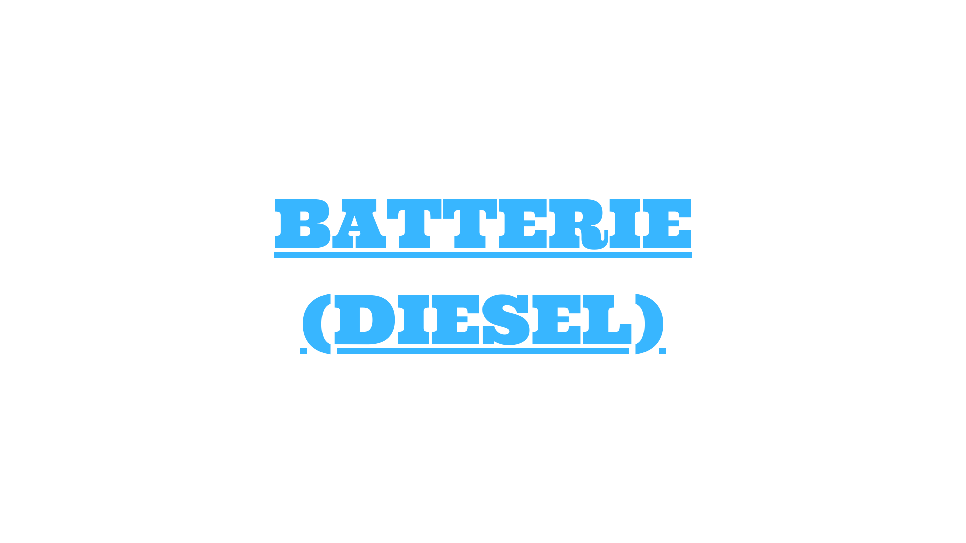 batterie diesel
